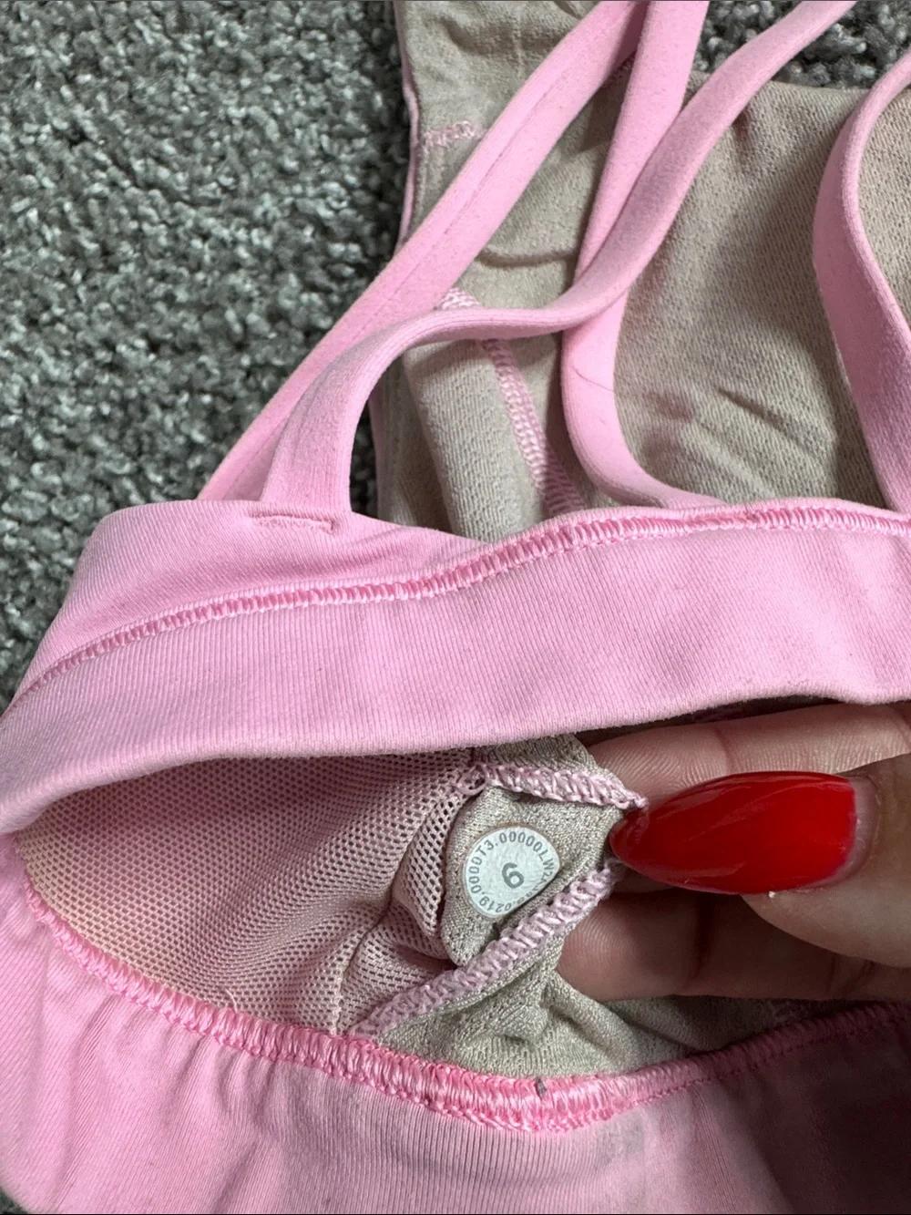 Lululemon Pink Cross-Back Sports Bra